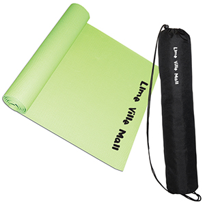 YM4943-YOGA MAT-Lime Green (mat) Black (carry bag)